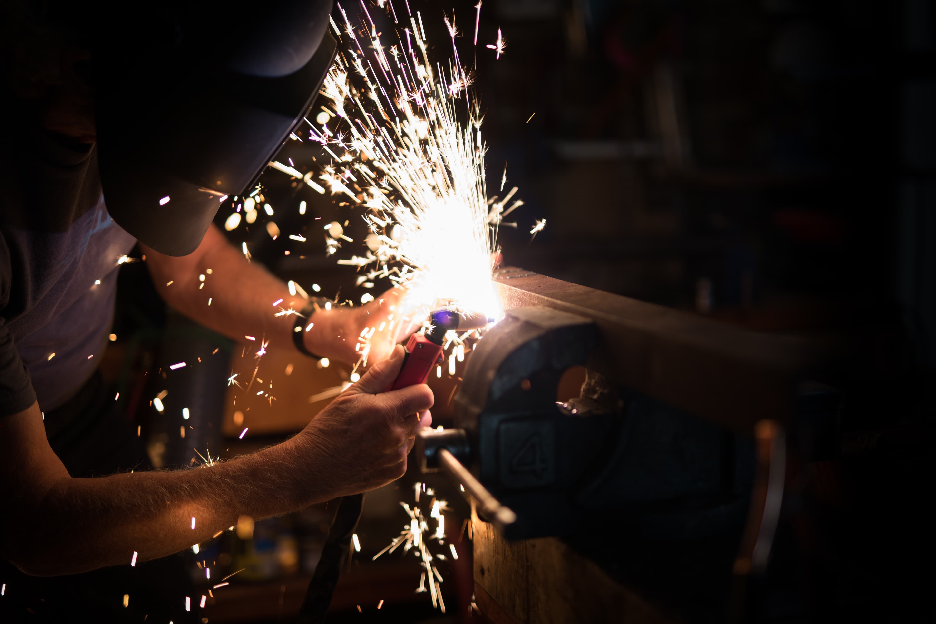 Custom welding work in progress